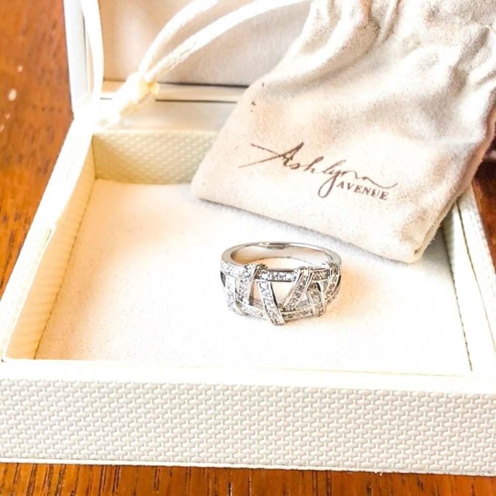 Ashlynn Avenue Aurora 18k White Gold-Plated Ring